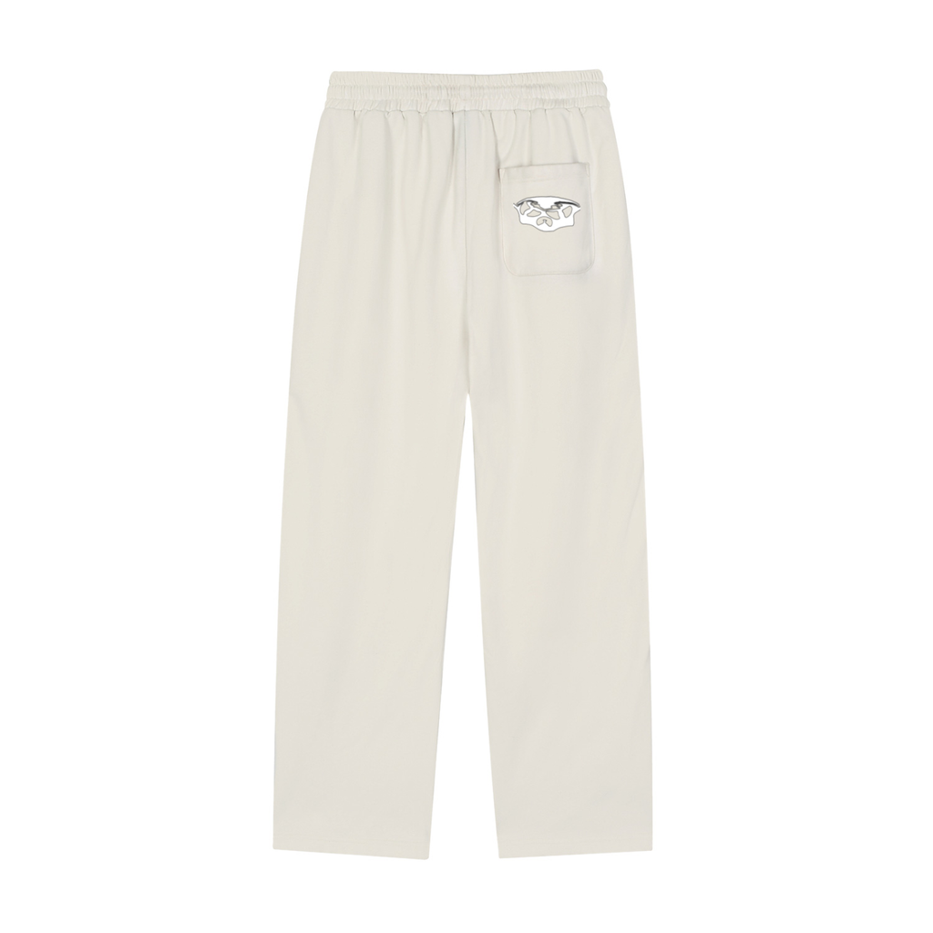 Striped-Leg Straight Sweats(Bottom Logo)