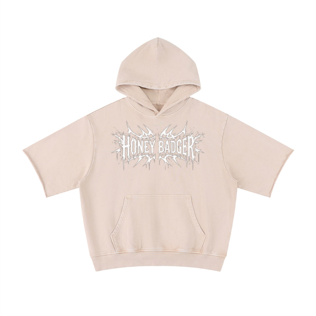 Y2K Mineral Wash Short Sleeve Hoodie