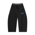 Blue Plaid Waistband Barrel Sweatpants