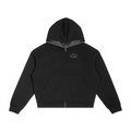 SHADOW Plaid Boxy Zip Hoodie