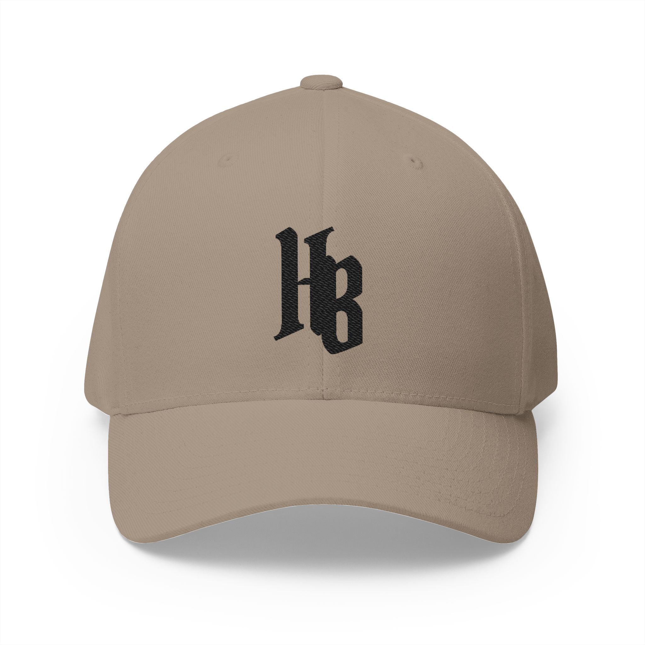 CROOKED Fitted Hat (Embroidery/Black Letters)