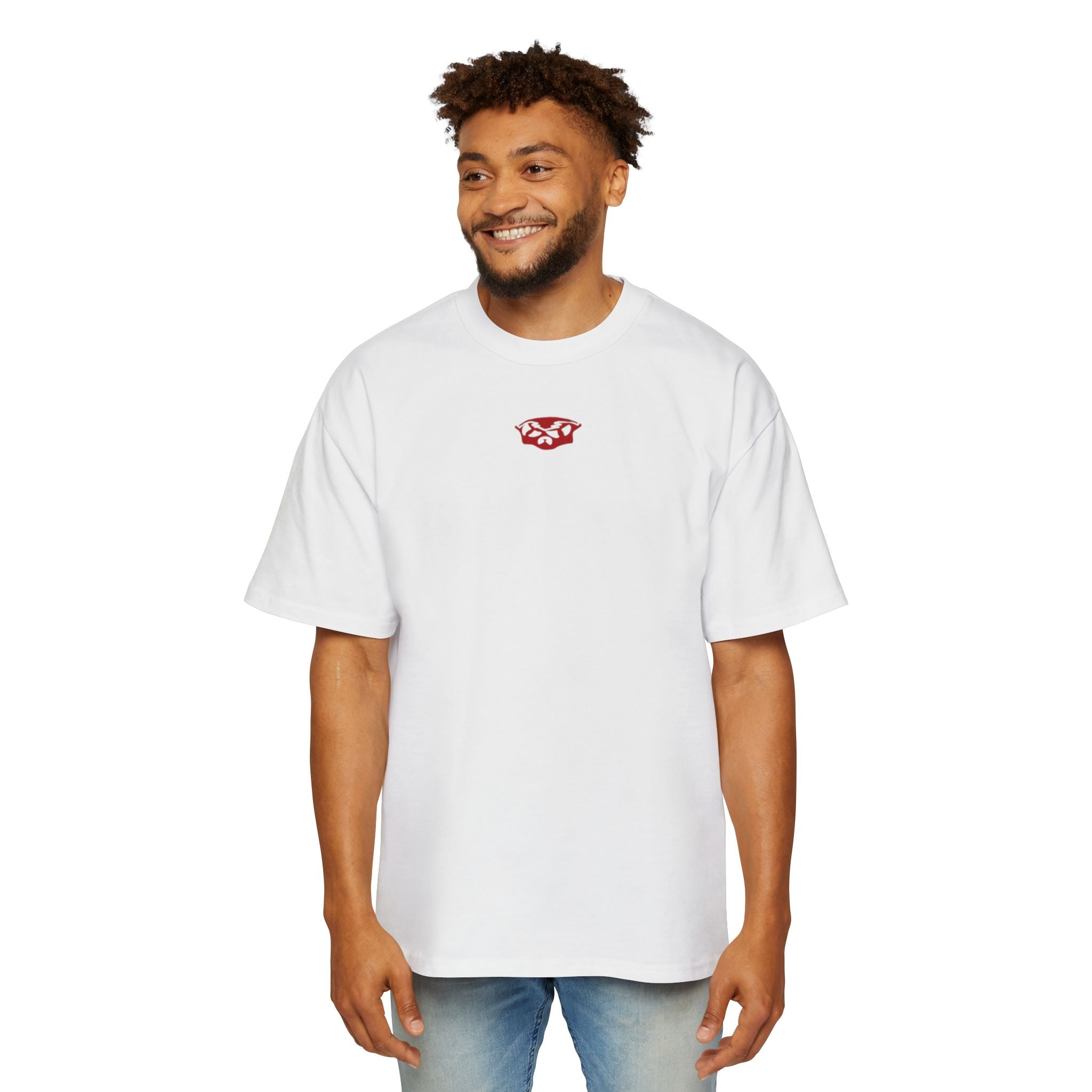 Oversized tee version of PUMP COVER (red)