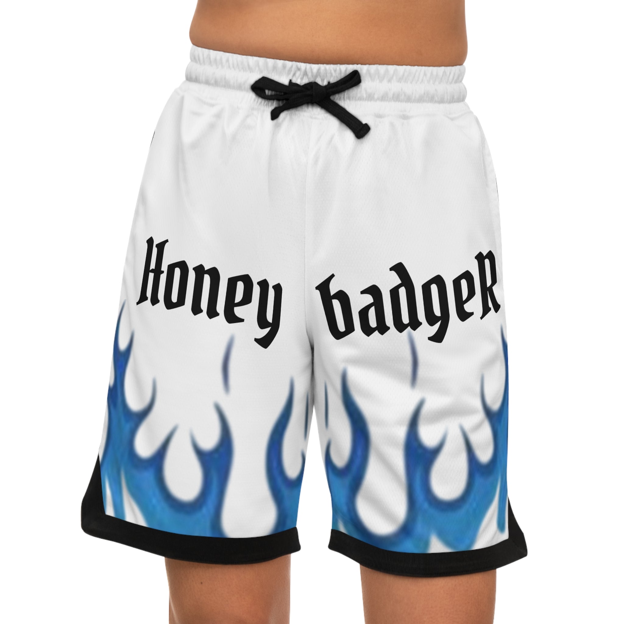 Flame Shorts (White/Blue)