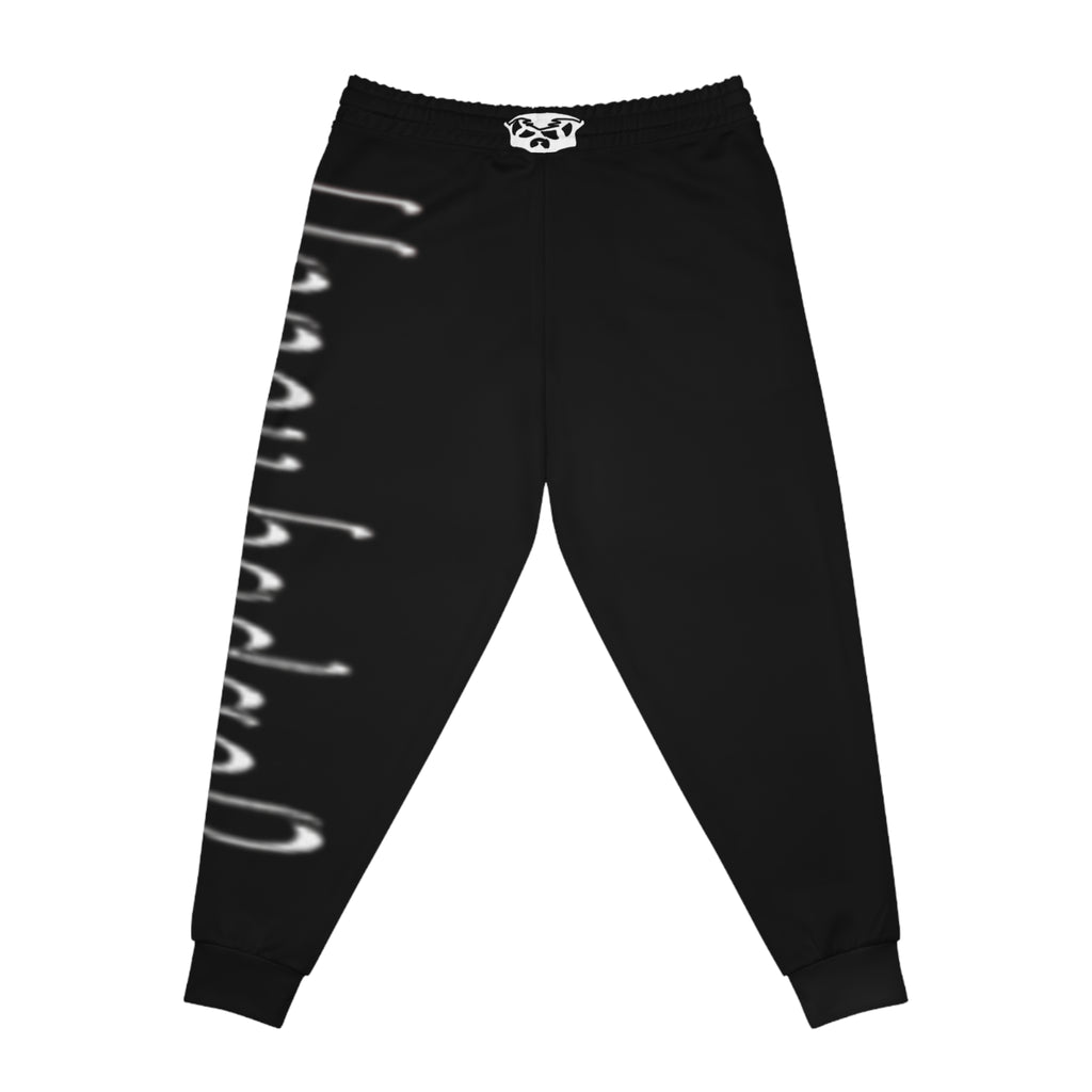 Side leg HUSTLER Joggers (Cuffed/ White )