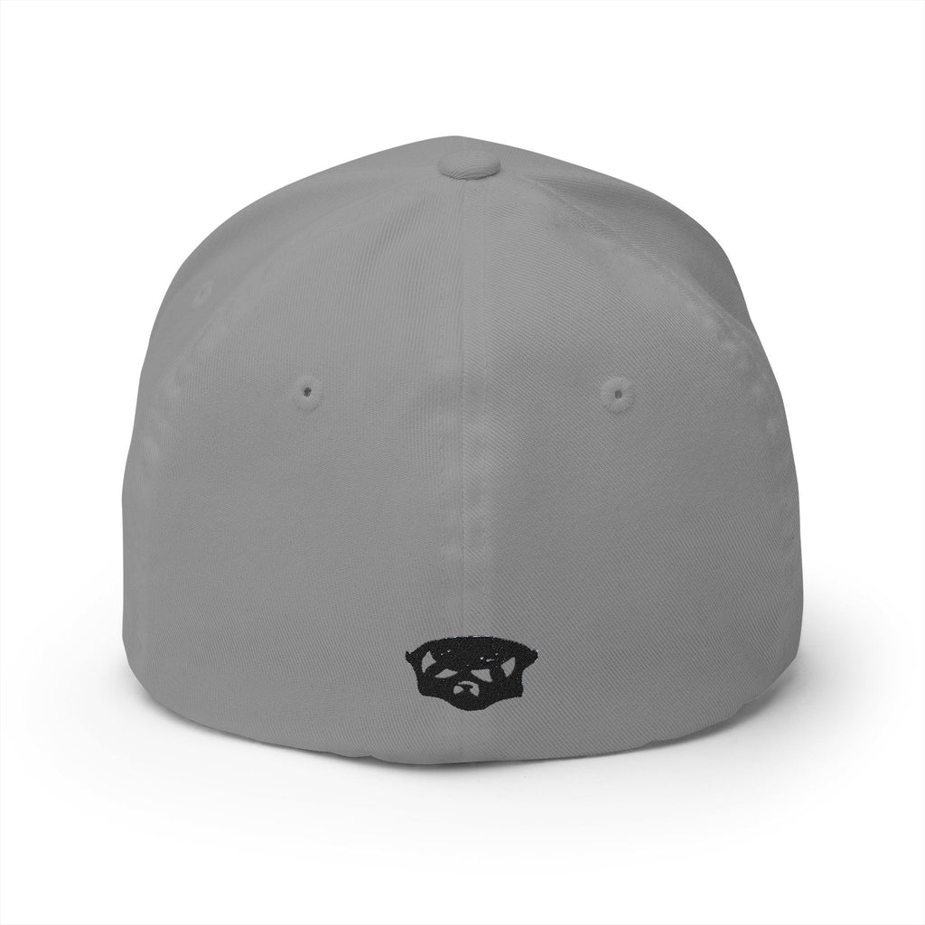 CROOKED Fitted Hat (Embroidery/Black Letters)