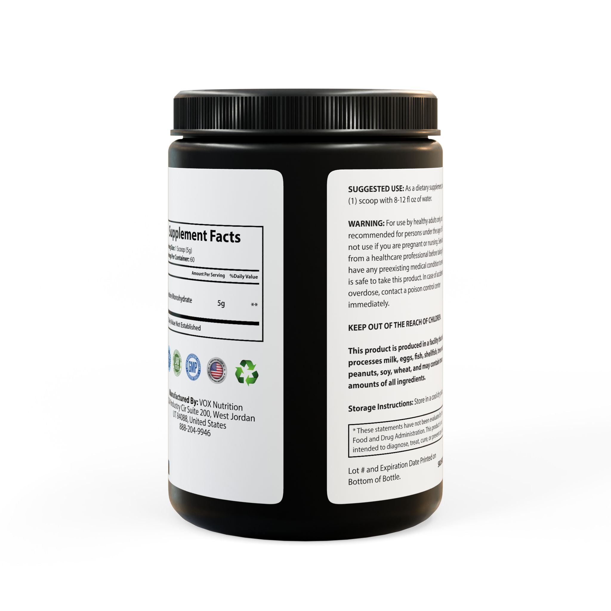 CREATINE Monohydrate Supplement (300g, 10.58oz)