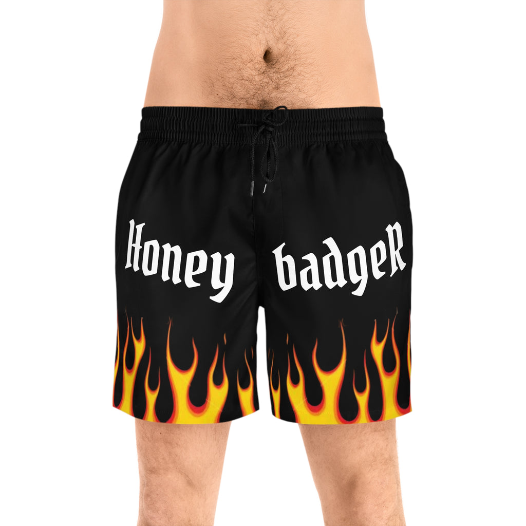 FLAME Swim/anywhere  SHORTS  (Black/ Orange / White)
