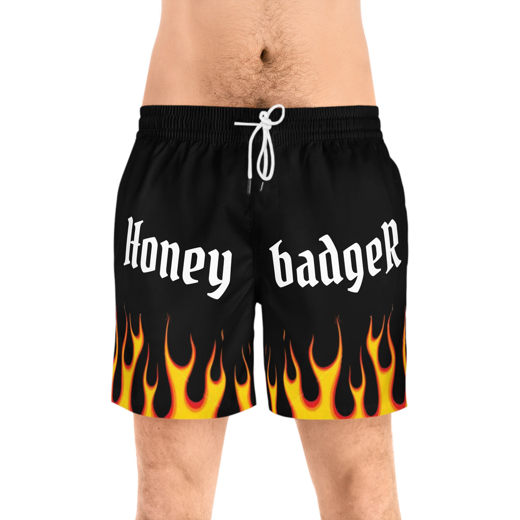 FLAME Swim/anywhere  SHORTS  (Black/ Orange / White)
