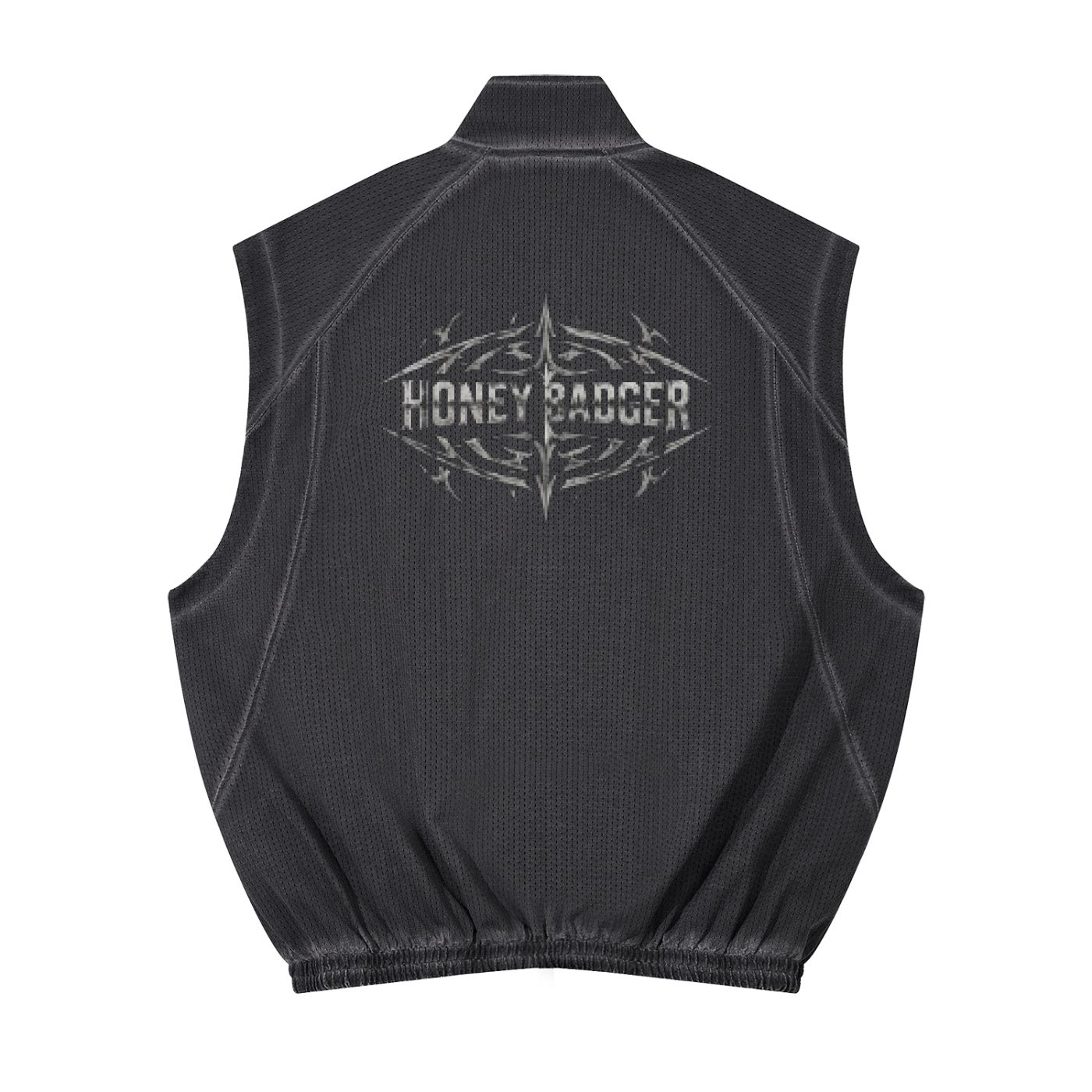 Y2K Vintage Wash Mesh Full-Zip Vest