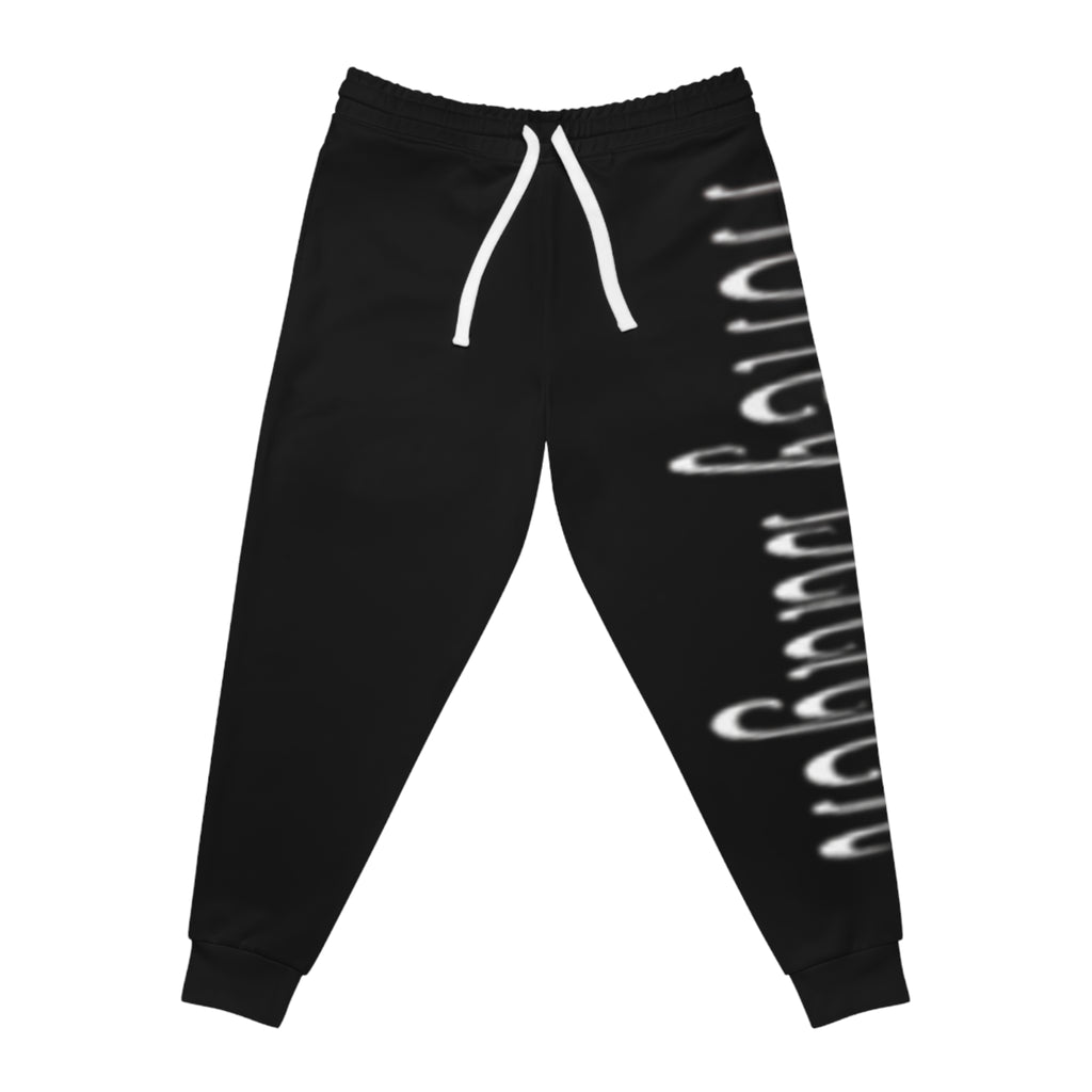 Side leg HUSTLER Joggers (Cuffed/ White )