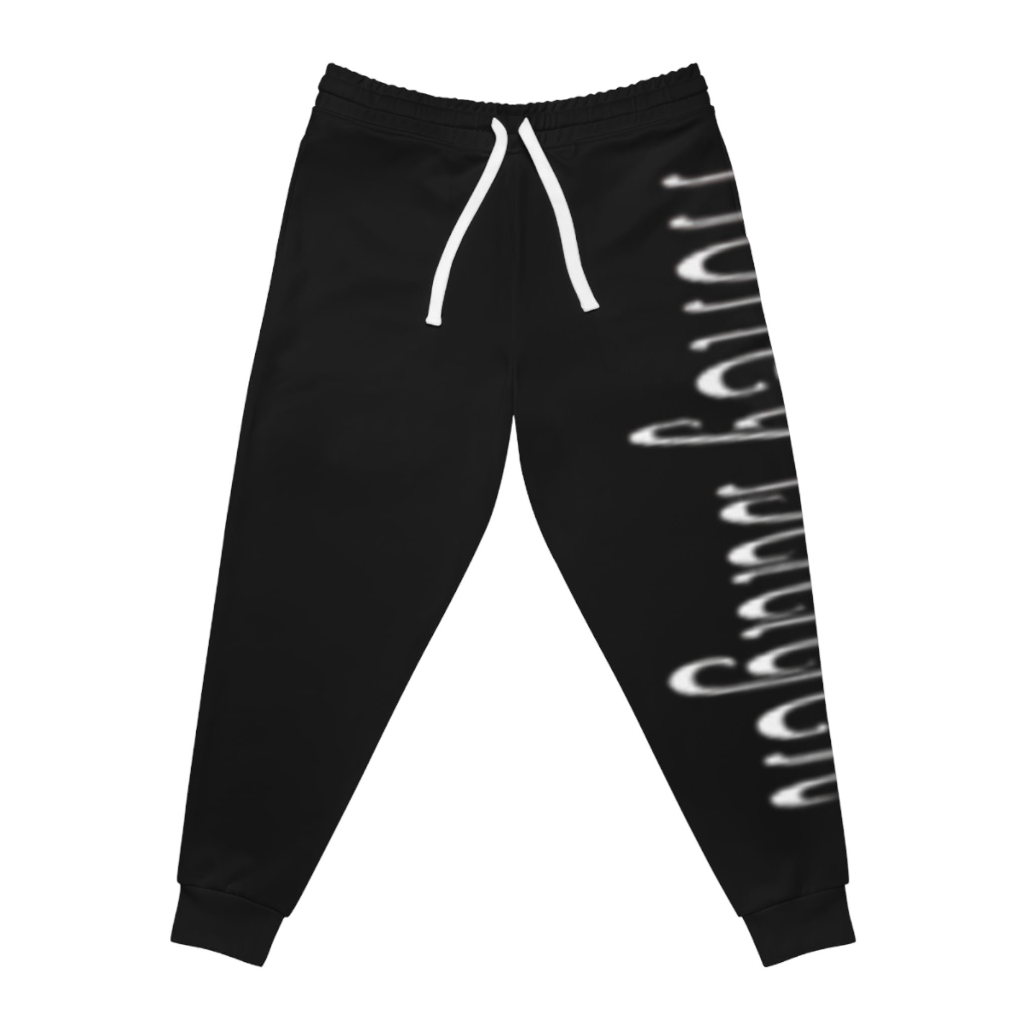 Side leg HUSTLER Joggers (Cuffed/ White )