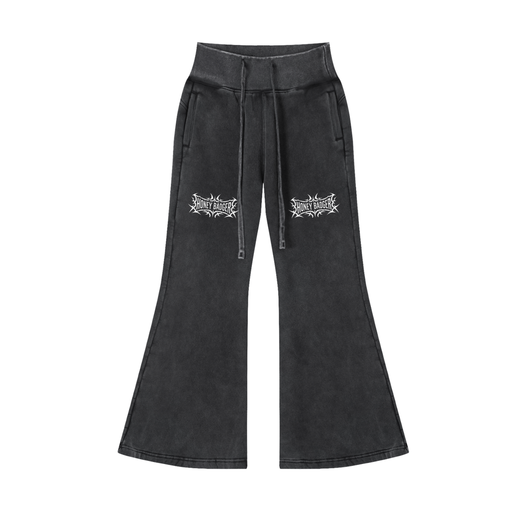 Womens Y2K Vintage Washed Flared Sweats