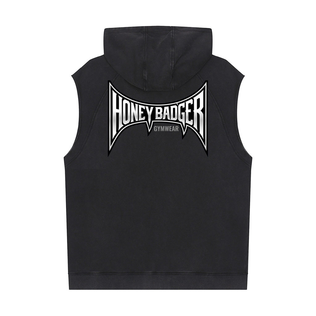 DEFIANCE Snow Washed Sleeveless Hoodie