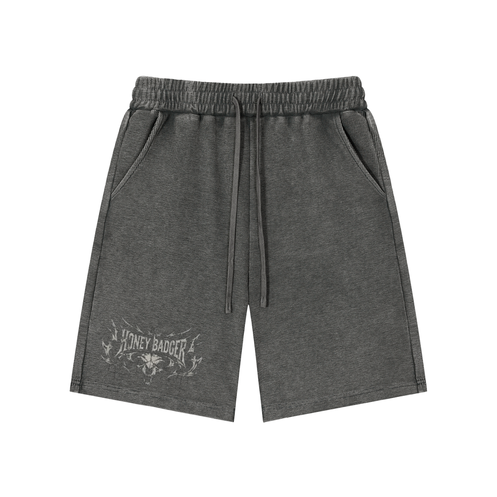 Y2K Mineral Wash Waffle Knit Shorts