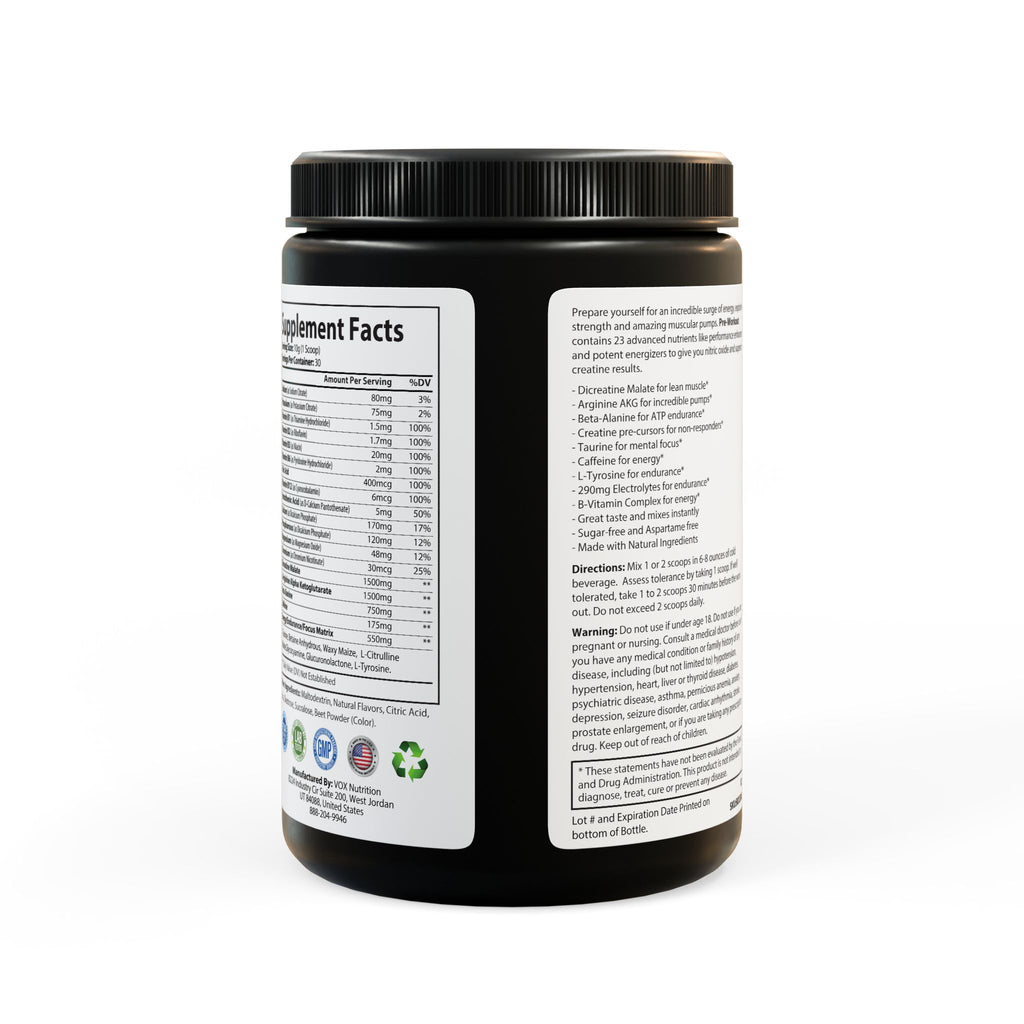 Pre-Workout Supplement, WATERMELON (300g, 10.58oz)