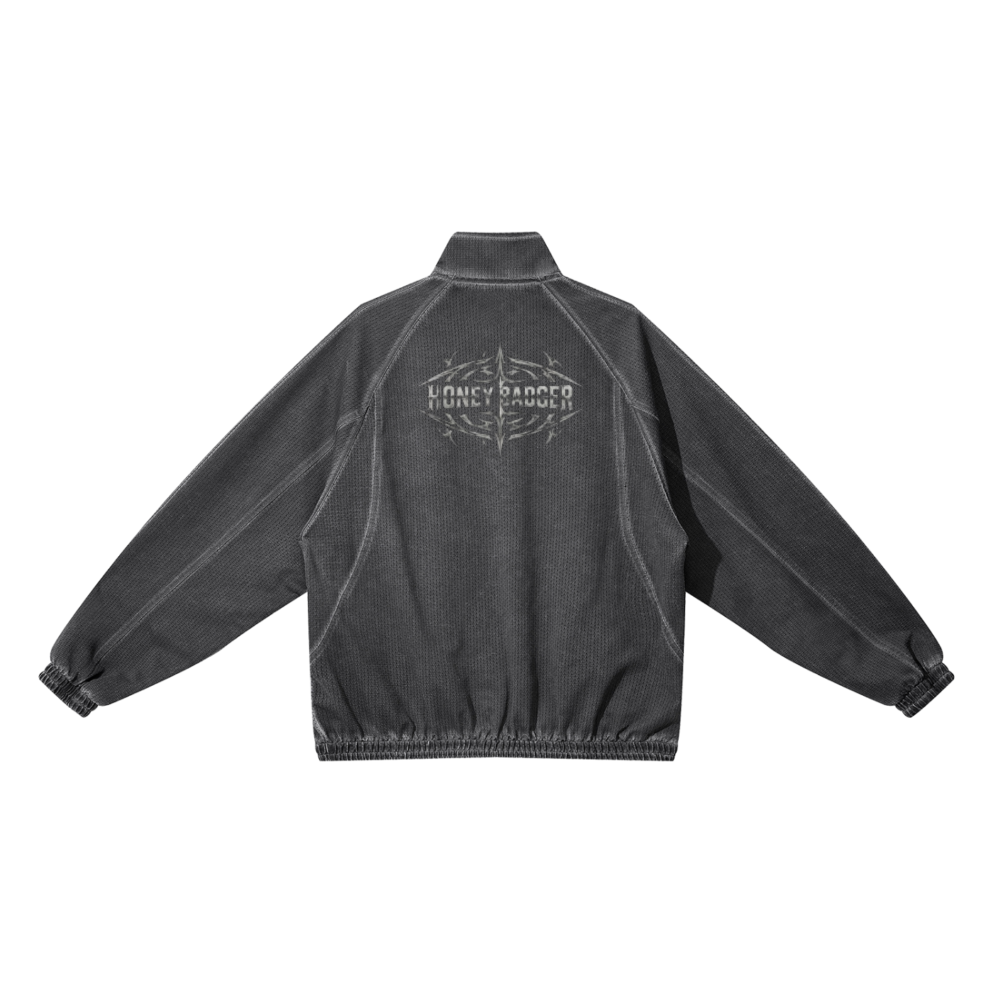 Y2K Vintage Wash Zip Mesh Jacket