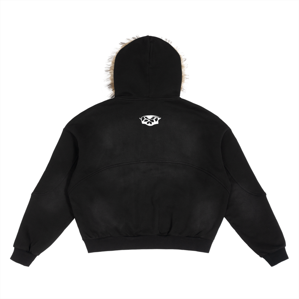 IRON Detachable Fur Hoodie