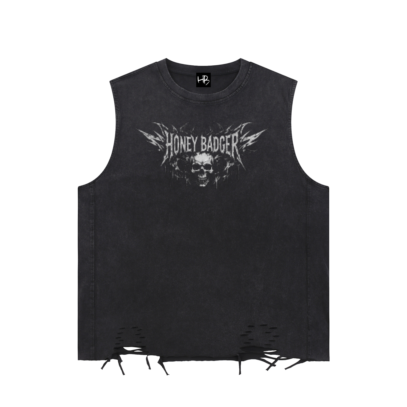 Y2K Snow Washed Skull Tank
