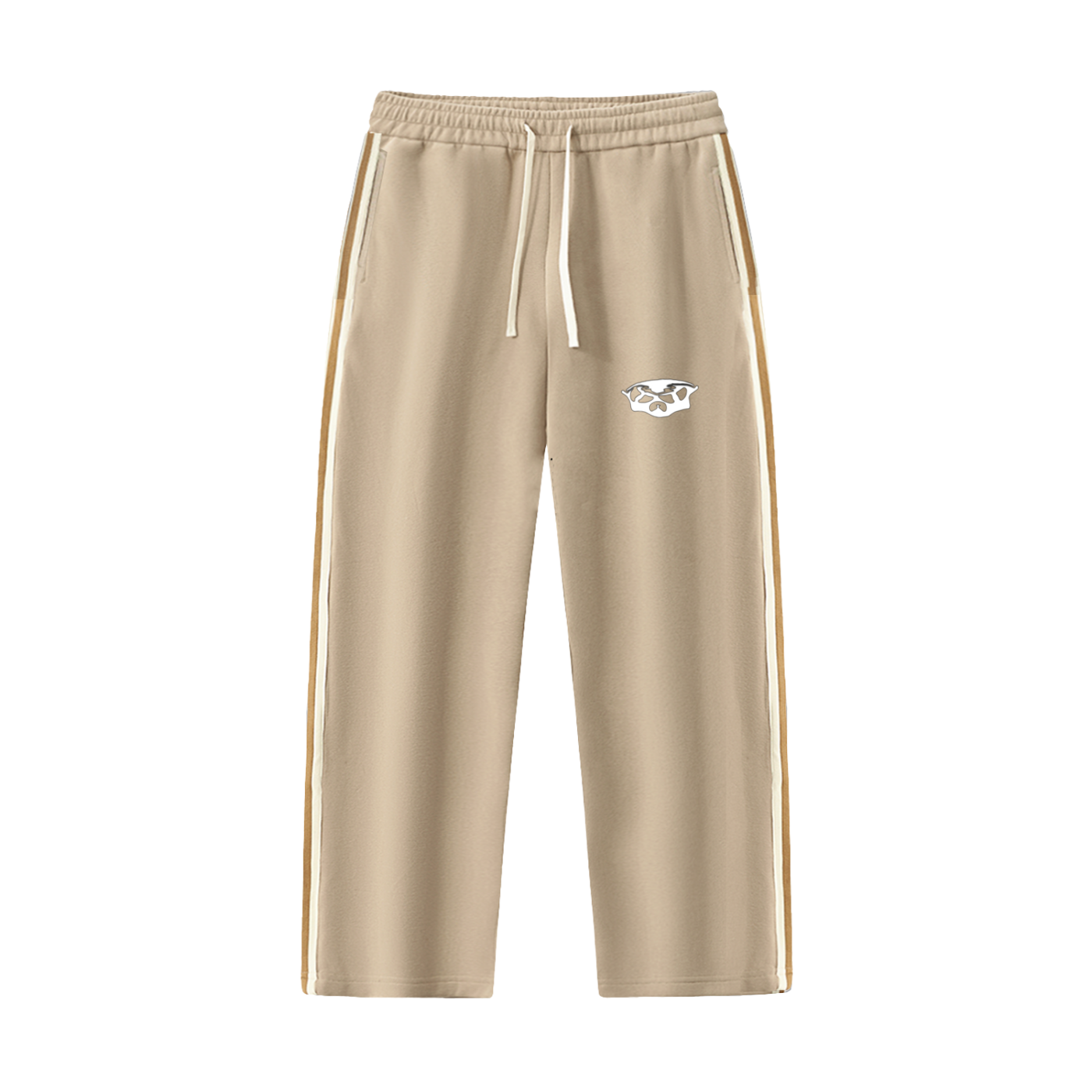 Contrast Side-Stripe Straight-Leg  Pants