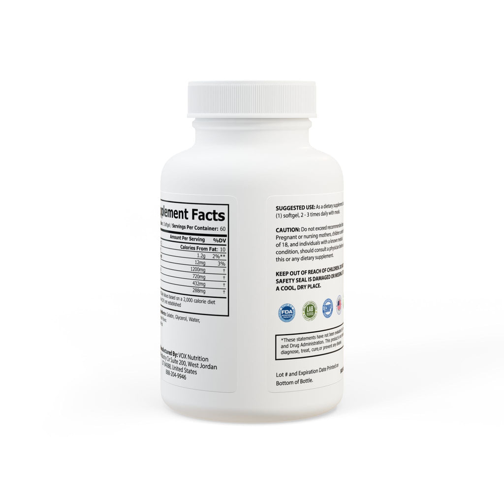 Omega 3 FISH OIL Supplement (60 Softgels)