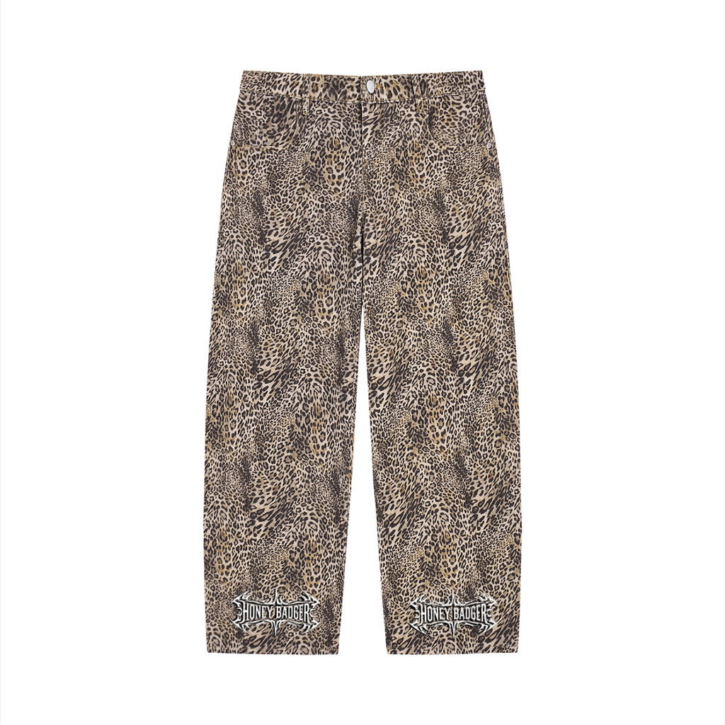 Y2K Leopard Wide Leg Jeans