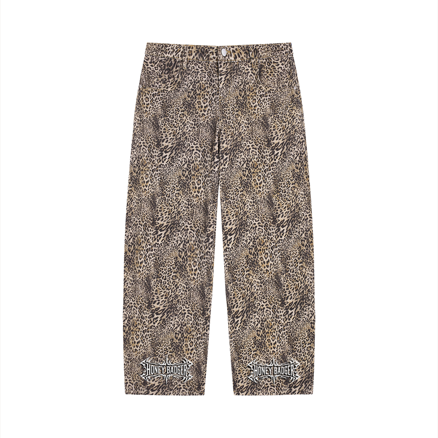 Y2K Leopard Wide Leg Jeans