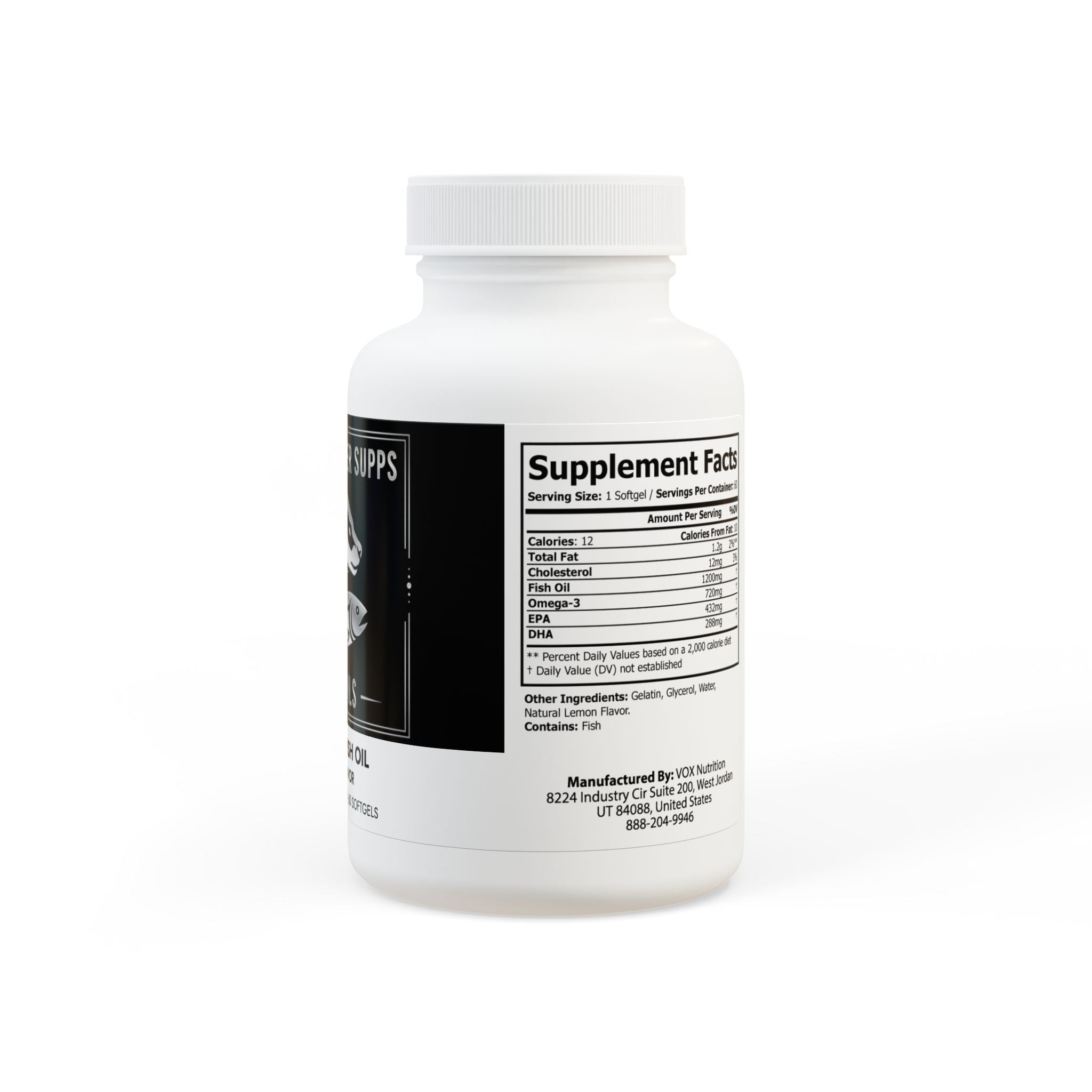 Omega 3 FISH OIL Supplement (60 Softgels)