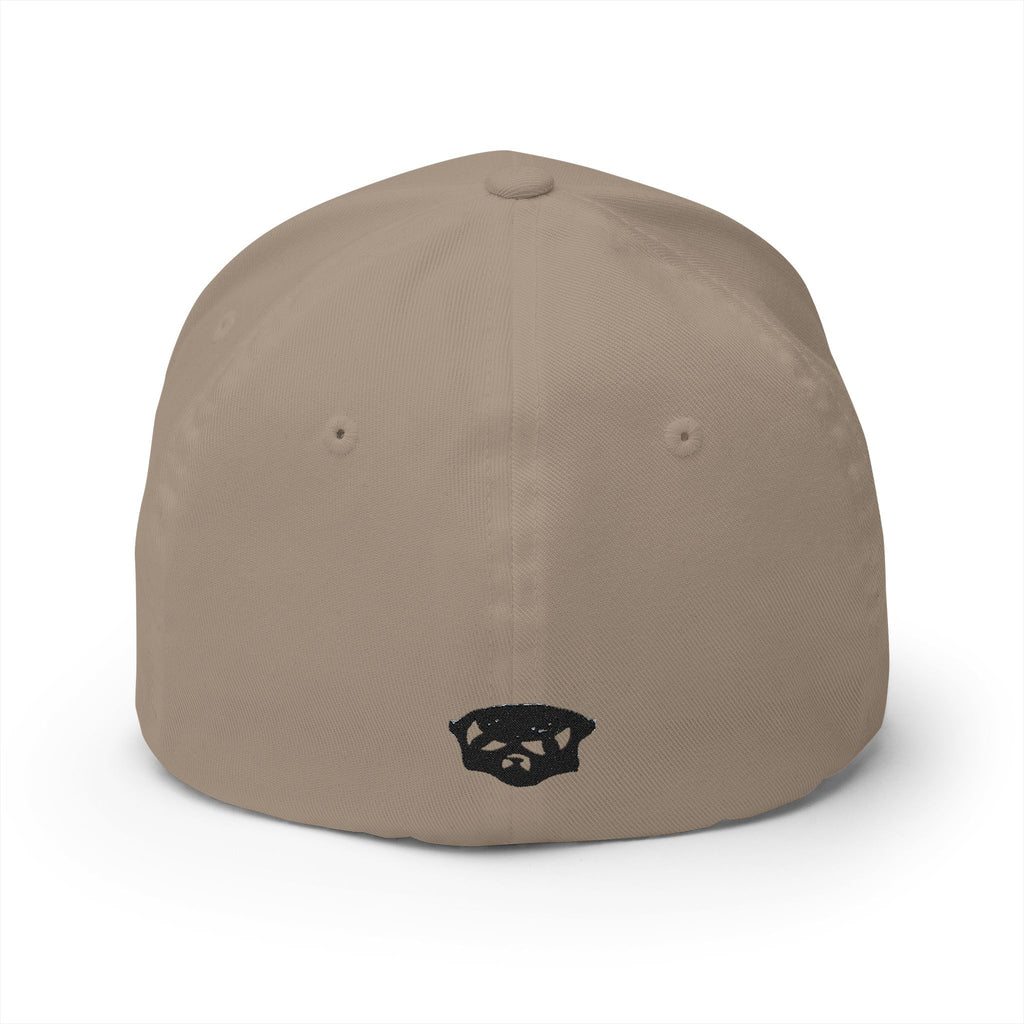 CROOKED Fitted Hat (Embroidery/Black Letters)