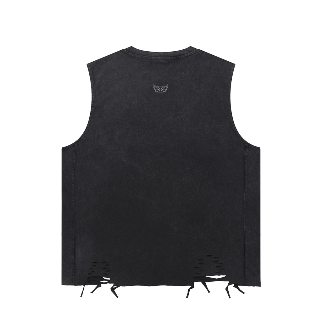 Y2K Snow Washed Skull Tank