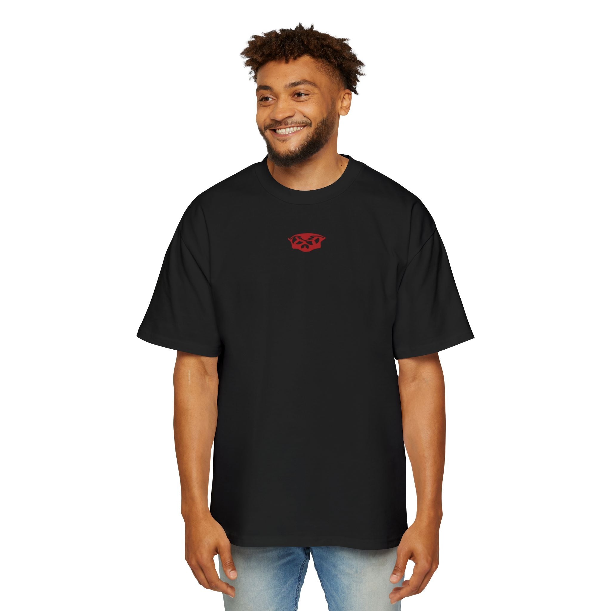Oversized tee version of PUMP COVER (red)
