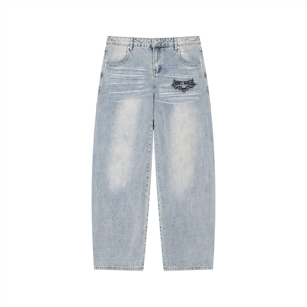 Y2K Enzyme Wash Wide Leg Jeans