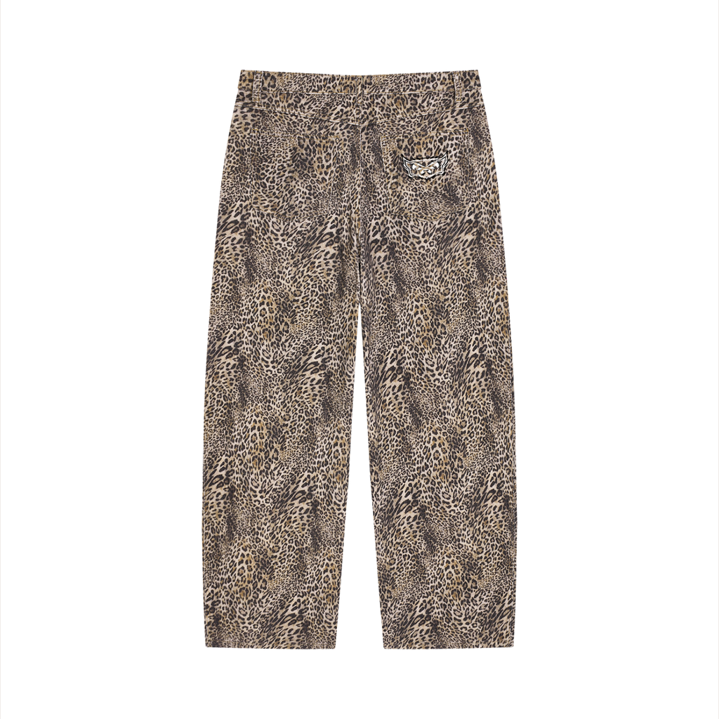 Y2K Leopard Wide Leg Jeans