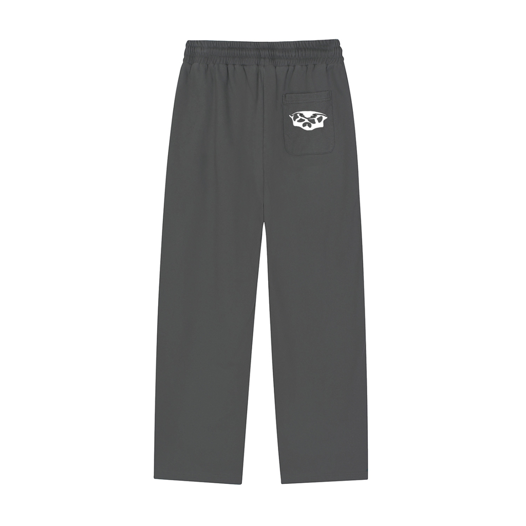 Striped-Leg Straight Sweats(Bottom Logo)