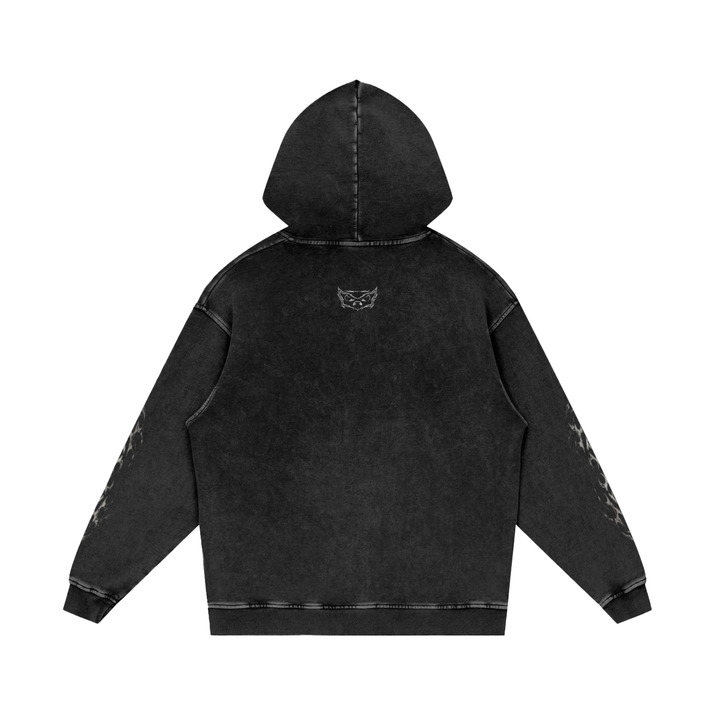 Y2K Graphic Snow Washed Cotton Hoodie