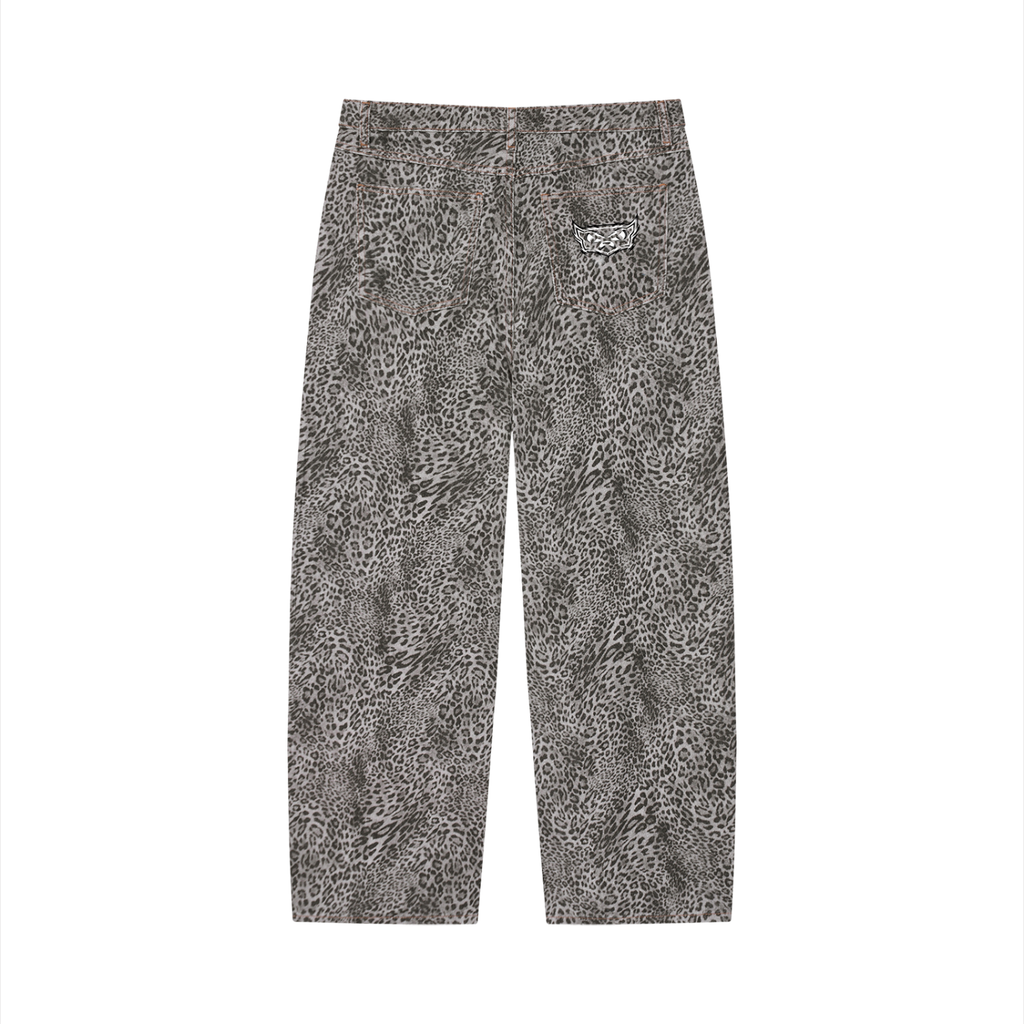 Y2K Leopard Wide Leg Jeans
