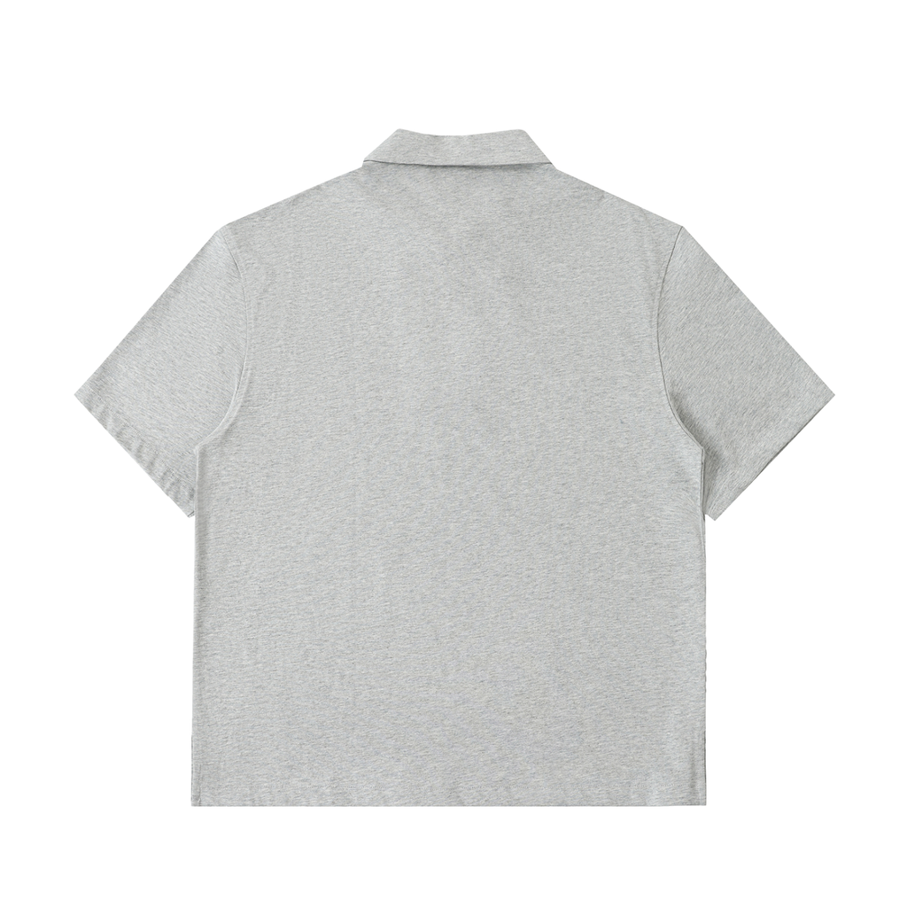 Half-Zip Cotton Polo Tee
