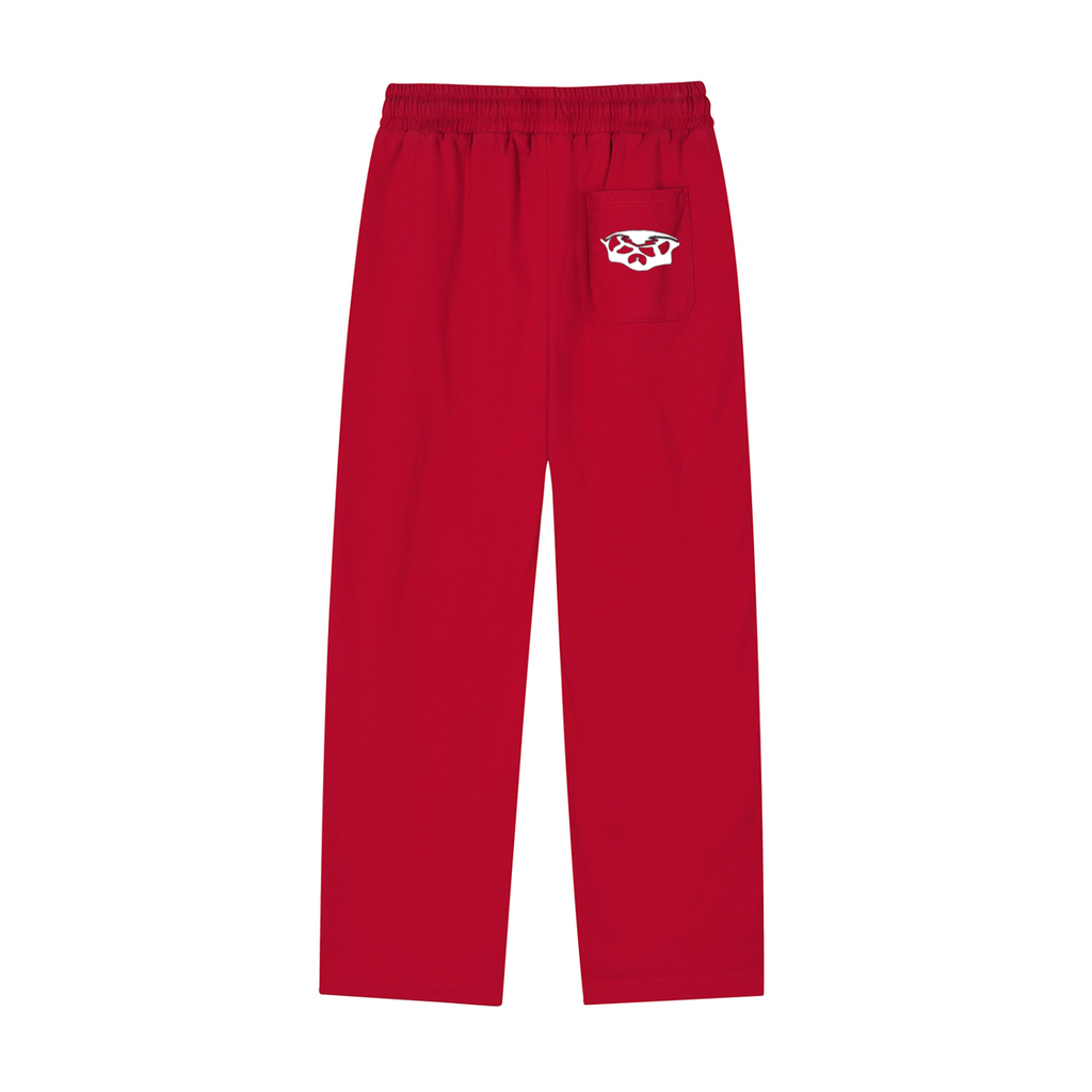 Striped-Leg Straight Sweats(Bottom Logo)