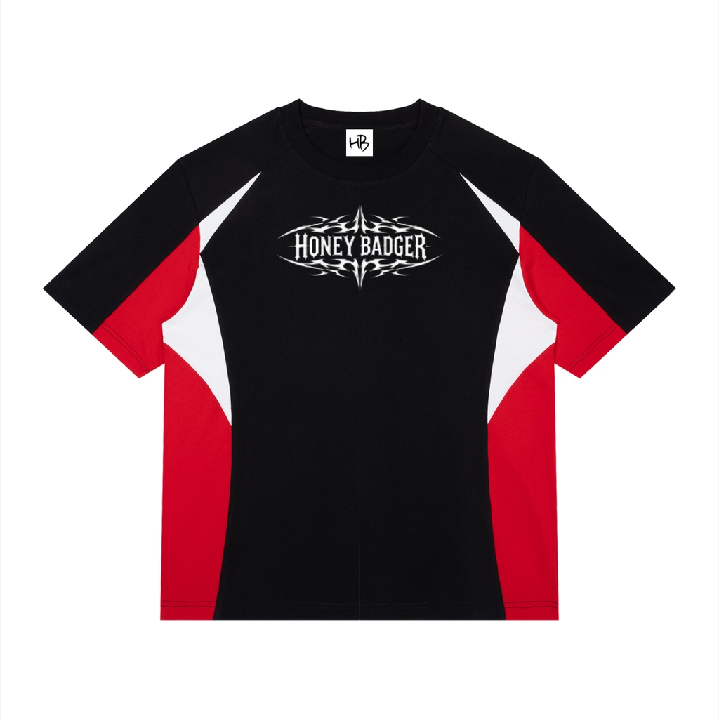 Y2K Retro Panel Baggy Tee