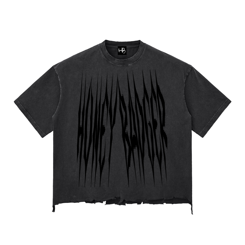 Snow Wash Raw-Hem Boxy T-shirt