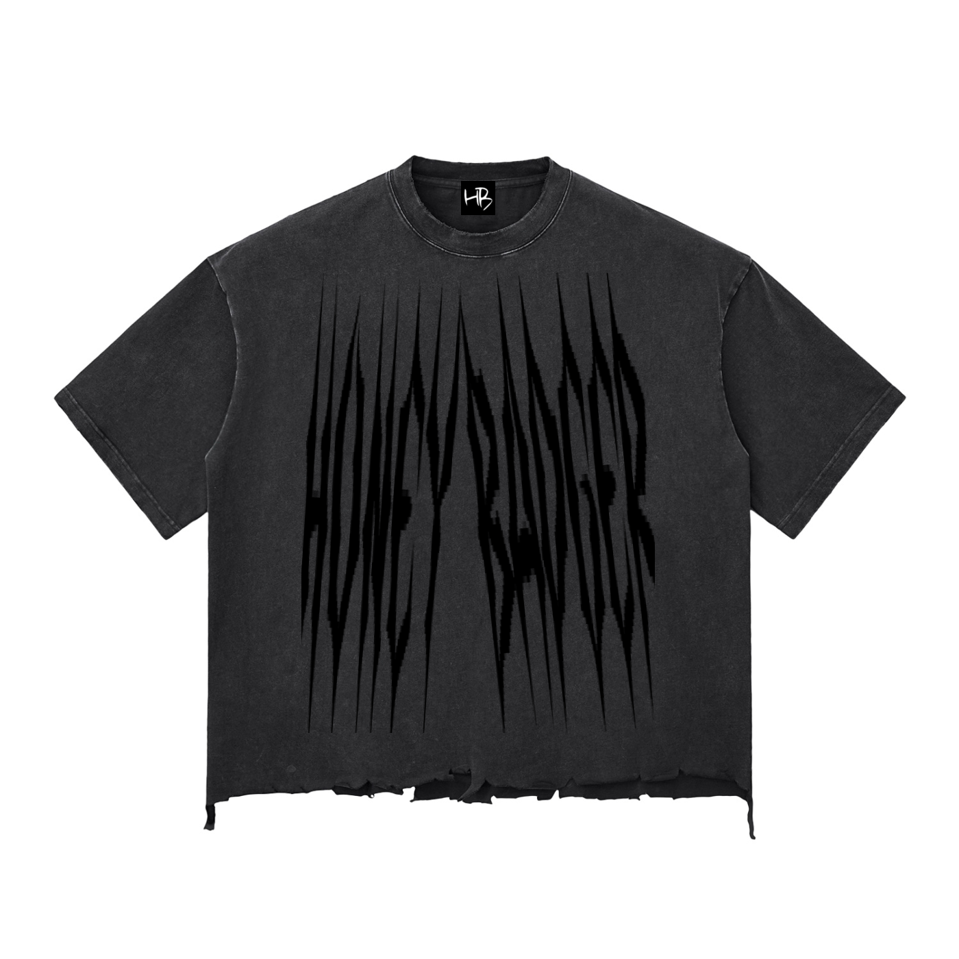 Snow Wash Raw-Hem Boxy T-shirt