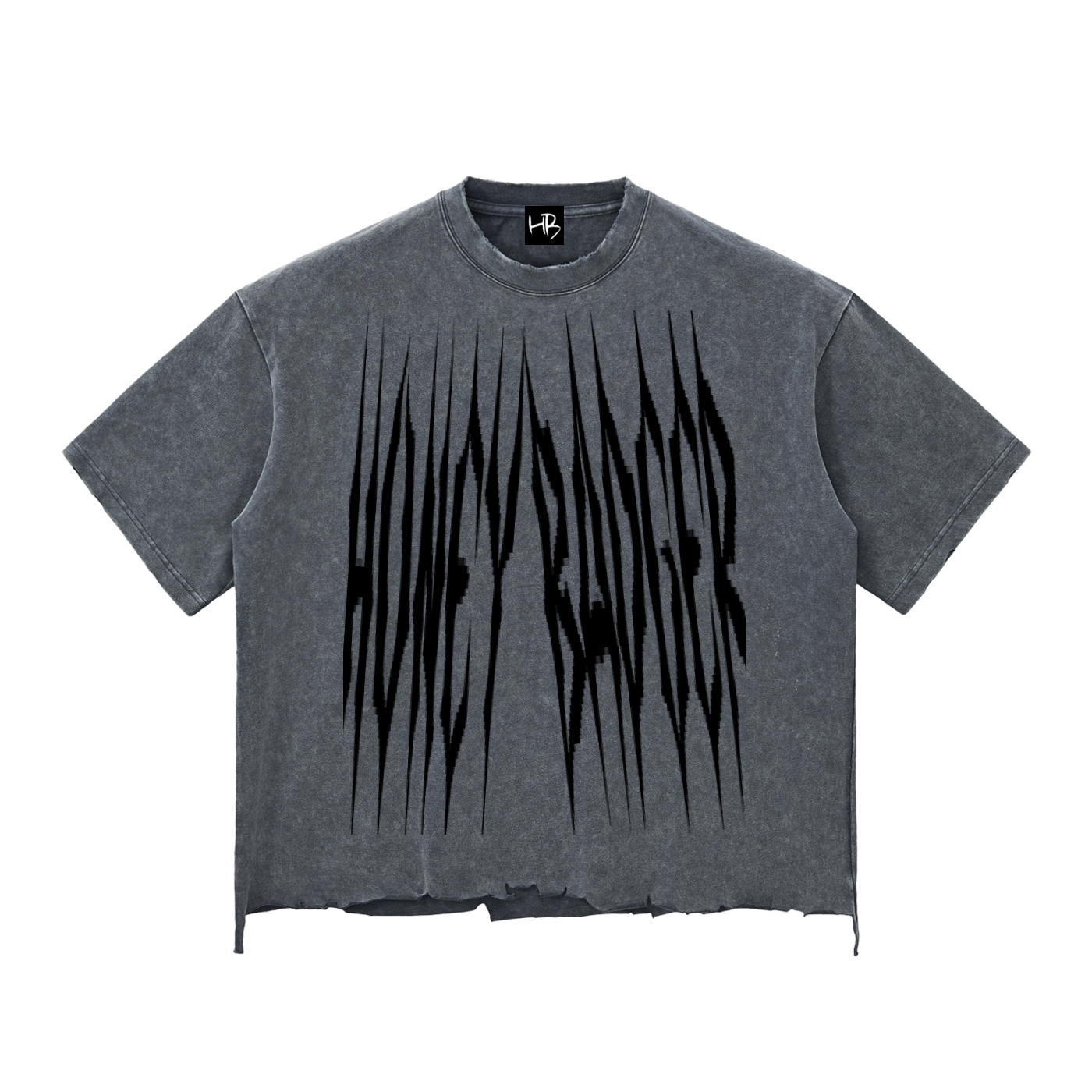 Snow Wash Raw-Hem Boxy T-shirt