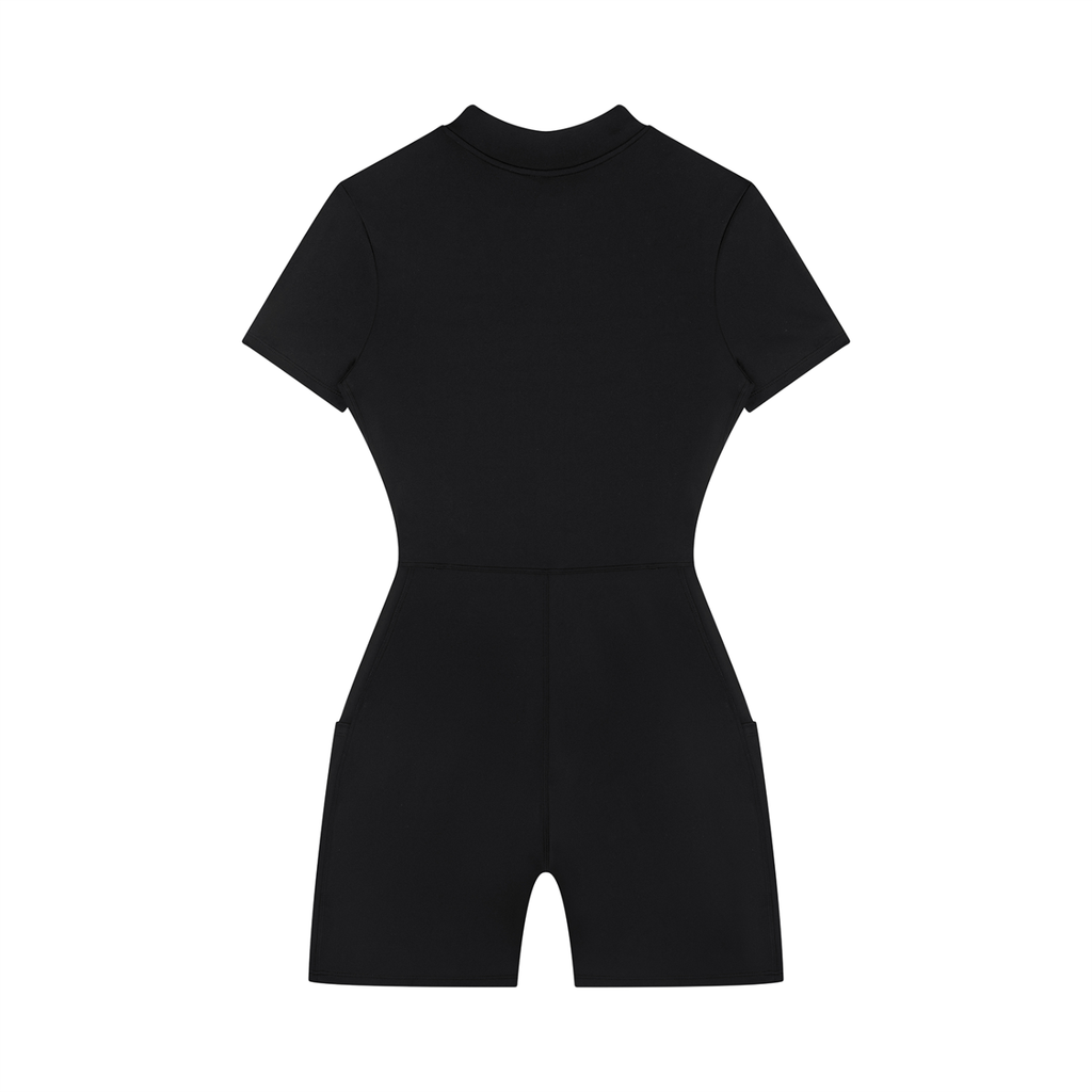 Y2K Women's Zip Short Sleeve Romper