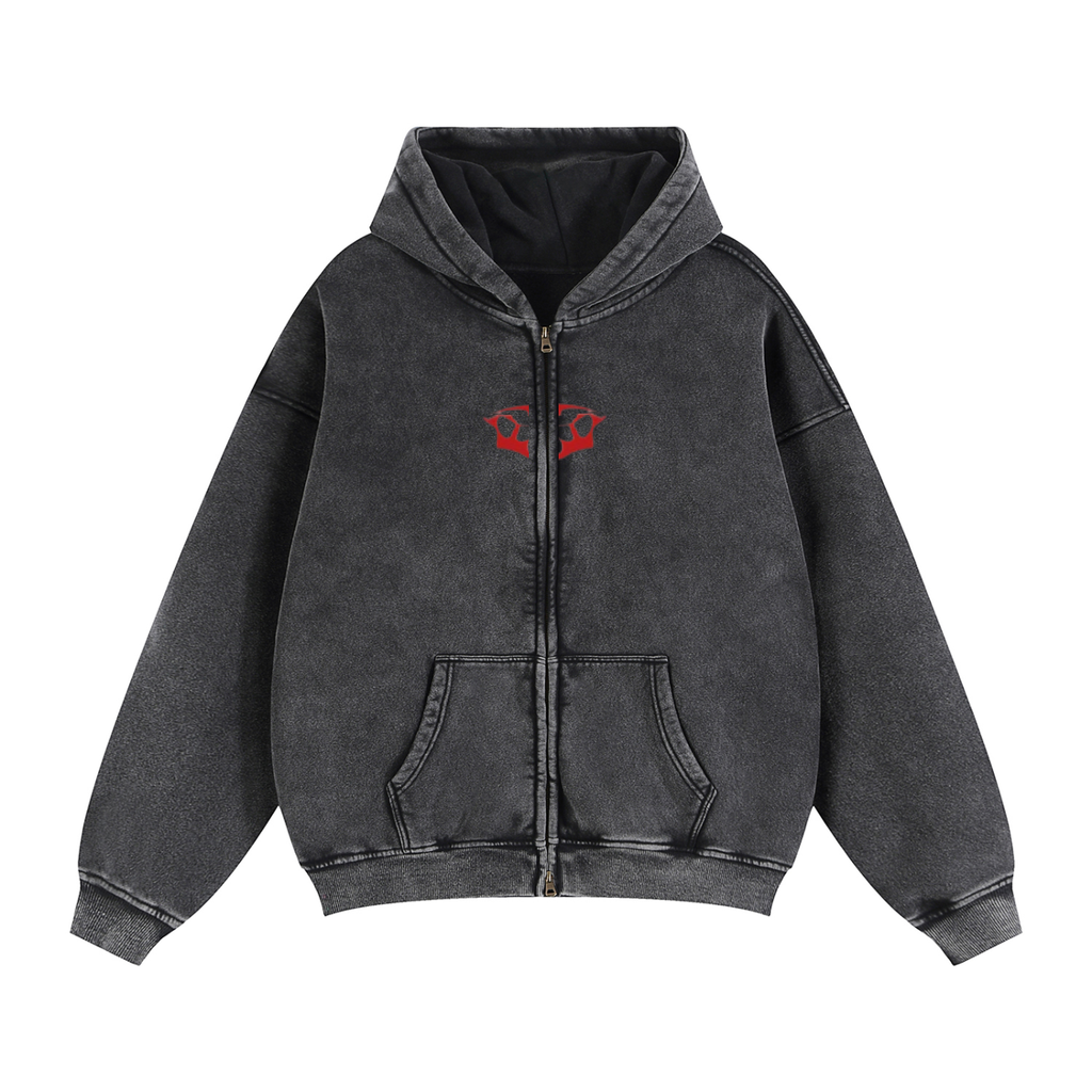 UNIT Fleece Hoodie (Zipper/Stonewashed)