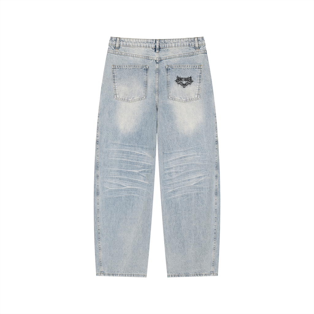 Y2K Enzyme Wash Wide Leg Jeans