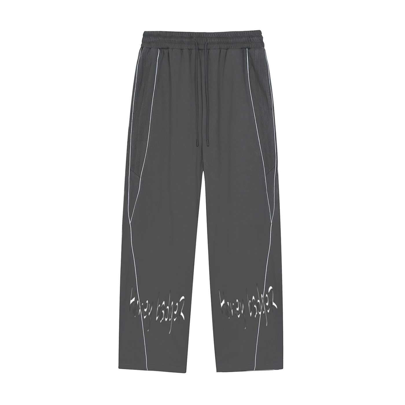 Striped-Leg Straight Sweats(Bottom Logo)