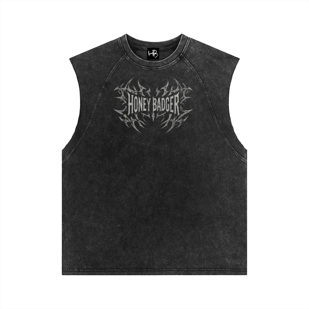 Y2K Graphic Snow Washed Tank
