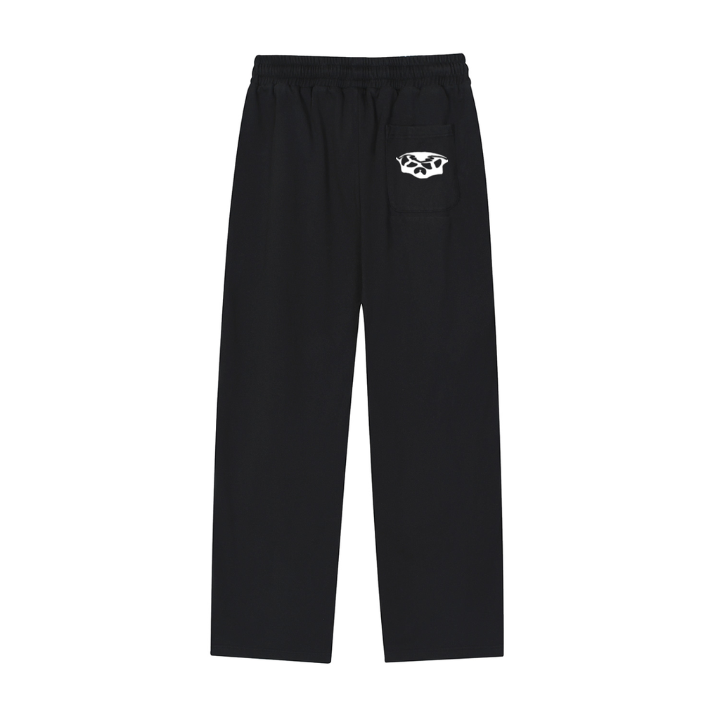 Striped-Leg Straight Sweats(Bottom Logo)