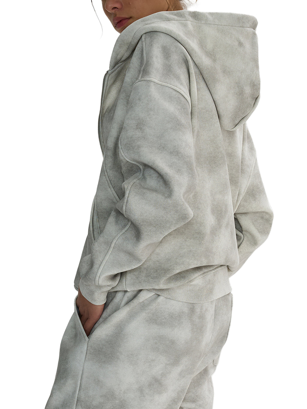 VENGEANCE Snow Washed Zip-Up Fleece Hoodie