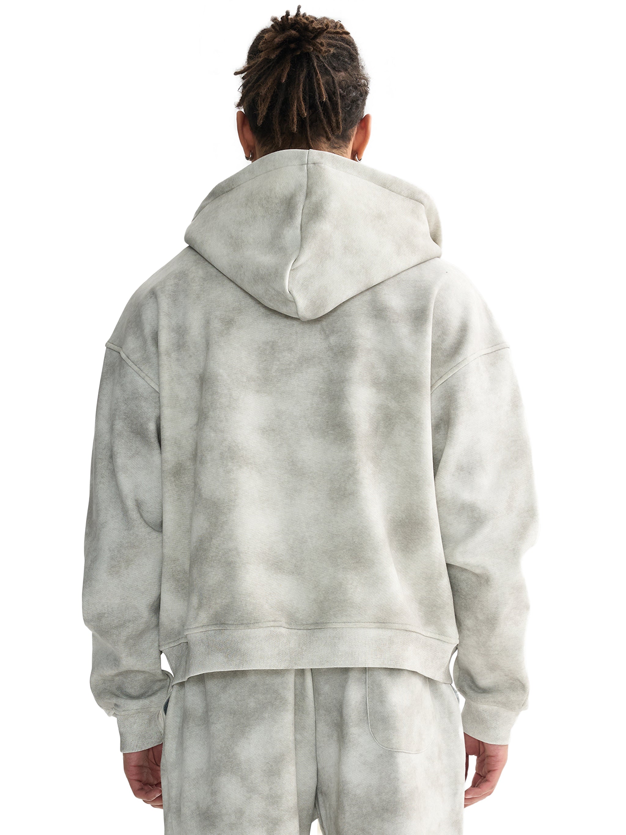 VENGEANCE Snow Washed Zip-Up Fleece Hoodie