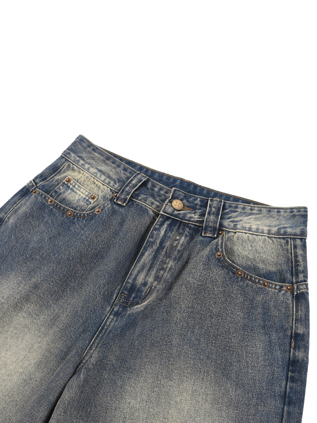 Vintage Wash DEFIANCE Baggy Denim Shorts